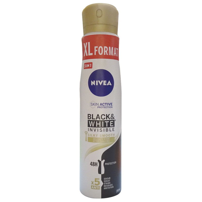 Nivea deodorant spray 250 ml. Black & white invisible silky smooth. -  Tarraco Import Export