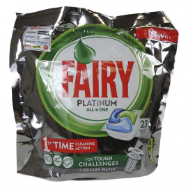 Fairy lavavajillas 23 u. Platinum todo en uno cápsulas.