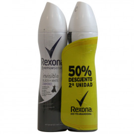 Rexona desodorante spray 2 X 200 ml. Invisible Diamond.