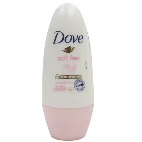 Dove desodorante roll-on 50 ml. Soft feel.