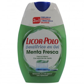 Licor del Polo dentífrico 75 ml. 2 en 1 Menta fresca.