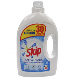 Skip detergente líquido 30 dosis 1,5 l. Active Clean.