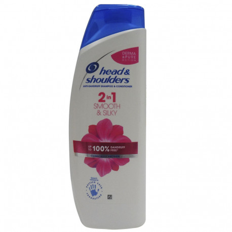 H&S anti-dandruff shampoo 450 ml. Silky smooth 2 in 1.