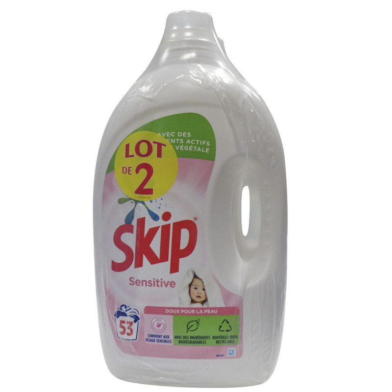 Skip liquid detergent 53+53 dose 2X2,65 l. Sensitive. - Tarraco Import  Export