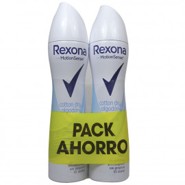 Rexona desodorante spray 2X200 ml. Cotton dry.