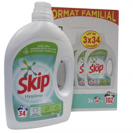 Skip detergente líquido 3X34 dosis 3X1,7 l. Hygiene.