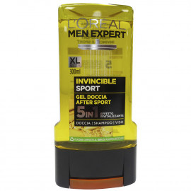 L'Oréal Men expert gel de ducha 300 ml. 5 en 1 invencible sport.