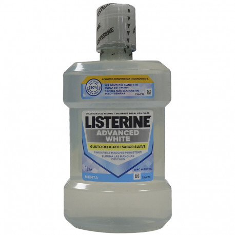Listerine mouthwash 1l. Advanced white mint.