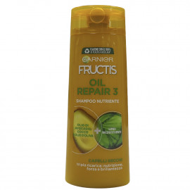 Garnier Fructis champú 250 ml. Oleo repair 3 aguacate, coco y aceite de oliva cabello seco.