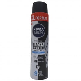 Nivea desodorante spray 250 ml. Men Invisible black & white active.