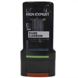 L'Oréal Men expert gel de ducha 300 ml. Pure carbon clean 5 en 1.