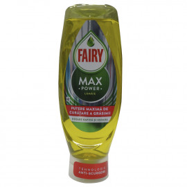 Fairy lavavajillas líquido 650 ml. Max power limón.