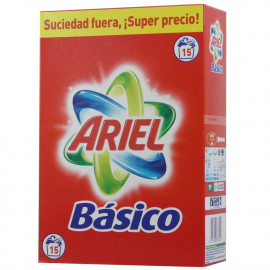 Ariel detergente en polvo 15 dosis. 975 gr. Básico