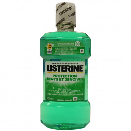 Listerine antiseptico bucal 500 ml. Protección dientes y encías menta fresca.