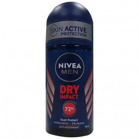 Nivea desodorante roll-on 50 ml. Men dry Impact.