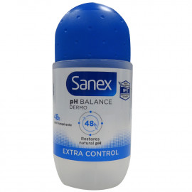 Sanex desodorante roll-on 50 ml. Dermo extra control.