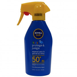 Nivea Sun leche solar spray 300 ml. Kids Protección 50 protege y juega.