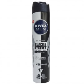 Nivea desodorante spray 200 ml. Men black & white invisible quick dry.