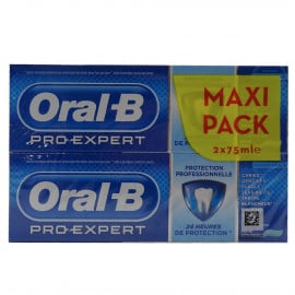 Oral B pasta de dientes 2X75 ml. Pro-expert protección menta fresca.