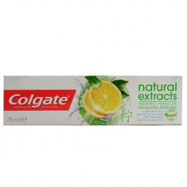 Colgate pasta de dientes 75 ml. Extractos naturales limón asiático.