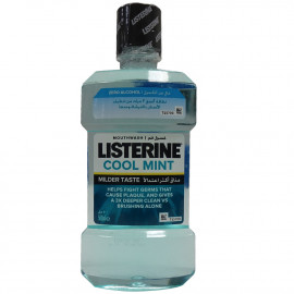 Listerine antiséptico bucal 500 ml. Menta suave cuidado blanqueador sin alcohol.