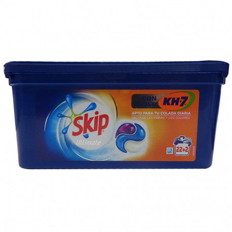 Skip detergente en cápsulas 24 u. Ultimate con poder KH-7.