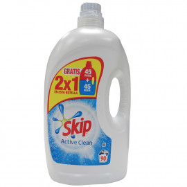 Skip detergente líquido 45+45 2 X 4,5 l. Active Clean.
