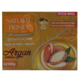 Natural Honey pastilla jabón 2X100 gr. Argan adiction.