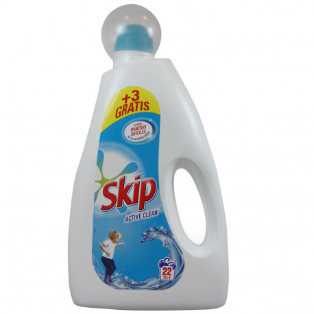 Skip detergente líquido 19 + 3 dosis 1,430 l. Active Clean.