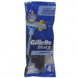 Gillette blue III maquinilla de afeitar 4 u. Smooth.