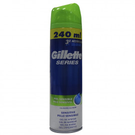 Gillette Series shaving gel 240 ml. Sensitive Aloe vera.