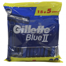 Gillette Blue II maquinilla de afeitar pack 4X15+5 u.