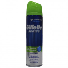 Gillette Series gel afeitar 200 ml. Sensible Aloe Vera.