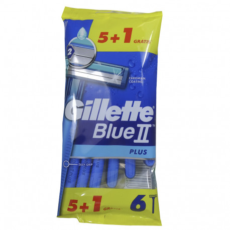 Gillette Blue II Plus razor 5 + 1 u. 2 blades.