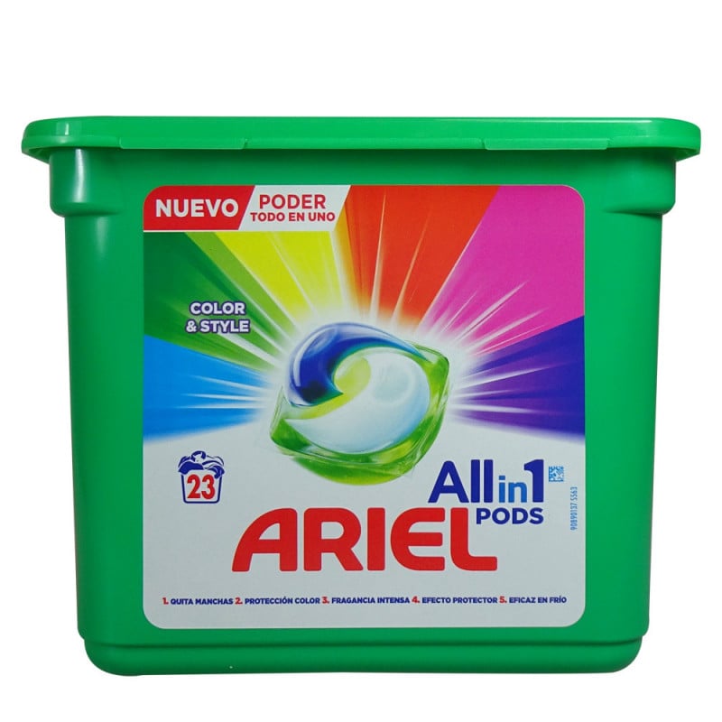 Ariel detergente en cápsulas all in one 23 u. Color. - Tarraco Import Export