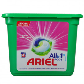 Ariel detergente en capsulas 23 u. Fresh Sensations 579,6 gr.