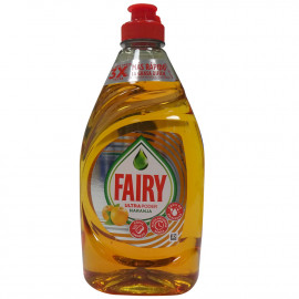 Fairy lavavajillas líquido 400 ml. Ultra poder naranja.