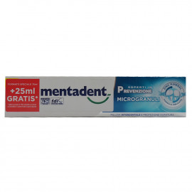 Mentadent pasta de dientes 100 ml. Prevencion microgranulado.