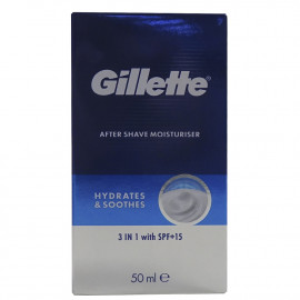 Gillette after shave 50 ml. 3 en 1 hidratante y calmante.