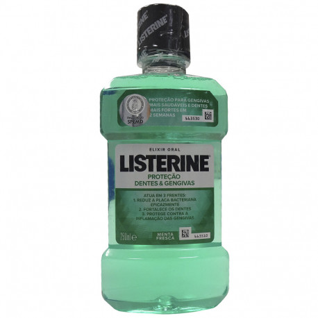 Listerine antiseptico bucal 250 ml. Protección dientes y encías menta fresca.