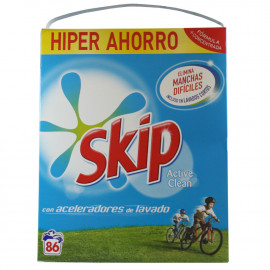 Skip powder detergent 86 dose case 5,16 kg. Active Clean.