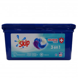 Skip detergente en capsulas 26 u. 3 en 1 Ultimate higiene Total.