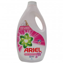 Ariel detergente líquido 40 dosis 2,200 ml. Fresh sensations.