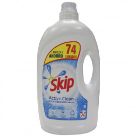 Skip detergente líquido 74 dosis 3,7 l. Active clean.