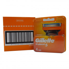 Gillette Fusion 5 cuchillas 4 u. Minibox.