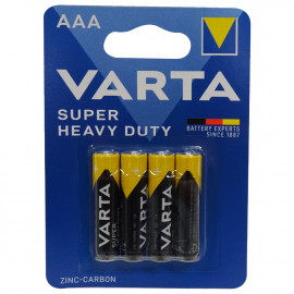 Varta battery 4 u. AAA R03 zinc charcoal minibox.