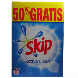 Skip powder detergent 62 dose case 3,72 kg. Active Clean.