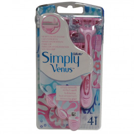 Gillette Simply Venus maquinilla desechable 3 hojas 4 u.