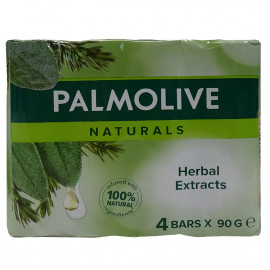 Palmolive bar soap 4X90 gr. Herbal extracts.