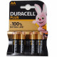 Duracell battery plus alcaline 4 u. AA LR6.